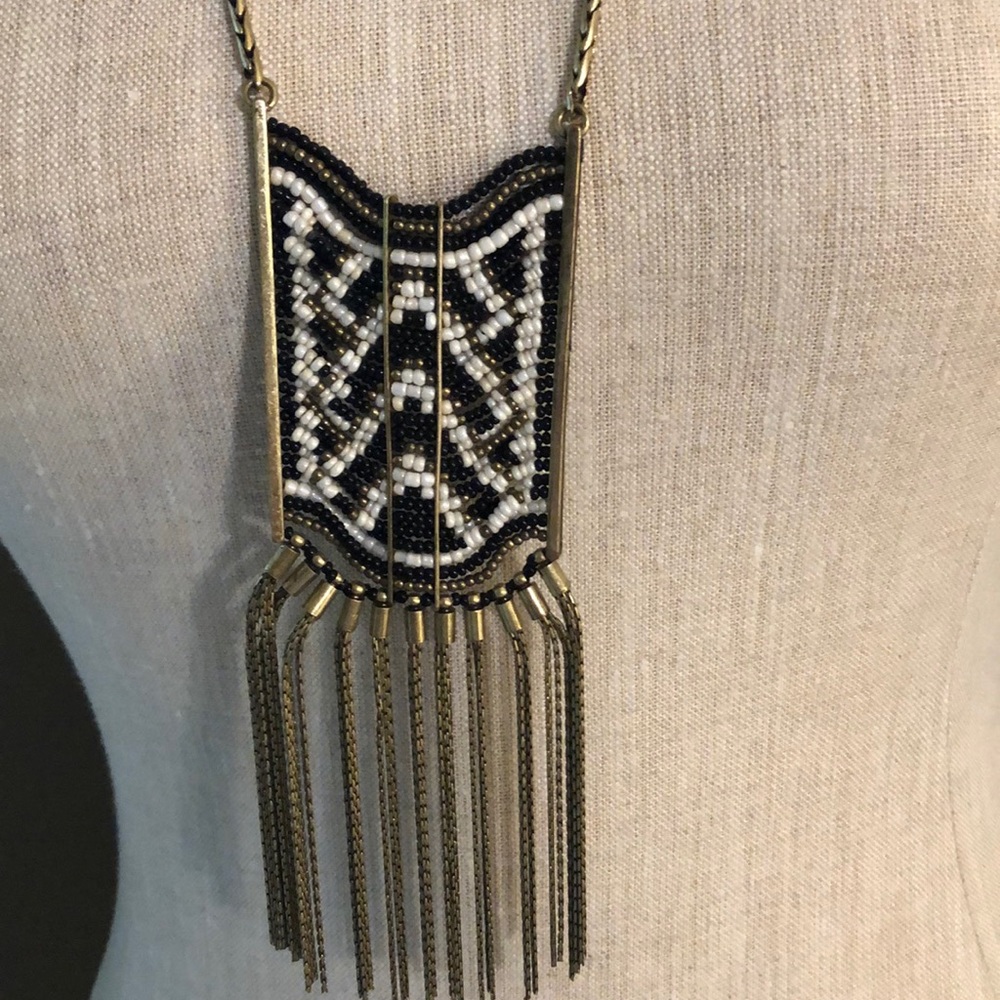 Lucky Brand beaded “fringe” necklace